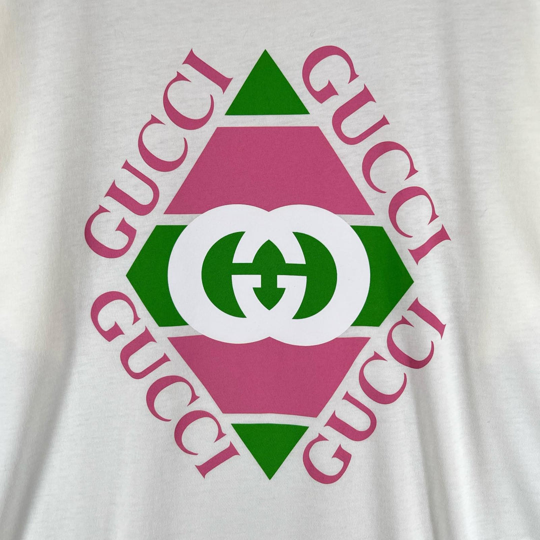 極美品▲GUCCI グッチ 717422 コットン100％ インターロッキングG 半袖Ｔシャツ ホワイト S 箱付き イタリア製 正規品 メンズ