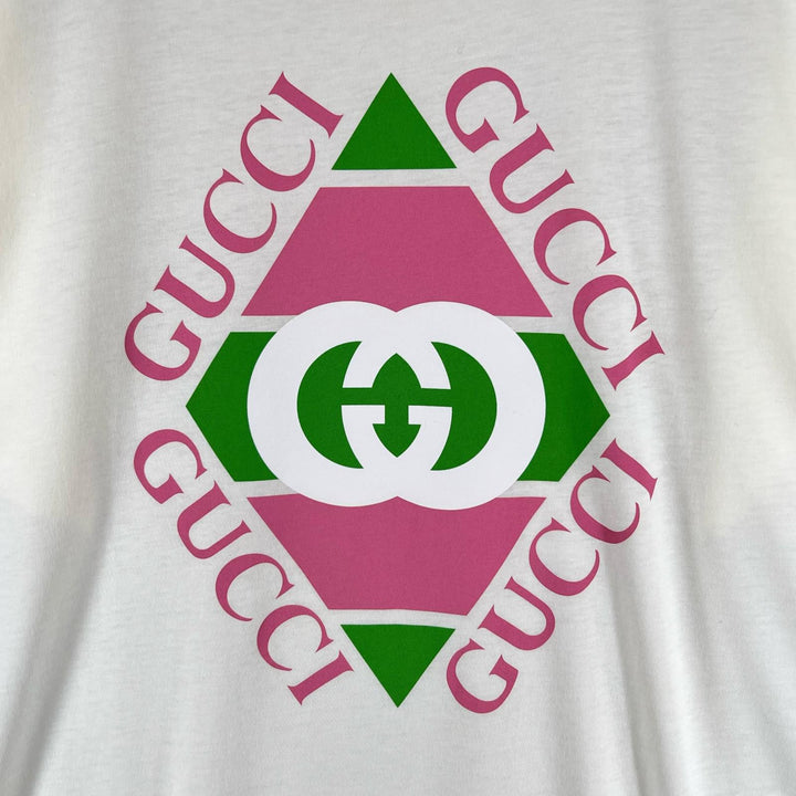 極美品▲GUCCI グッチ 717422 コットン100％ インターロッキングG 半袖Ｔシャツ ホワイト S 箱付き イタリア製 正規品 メンズ