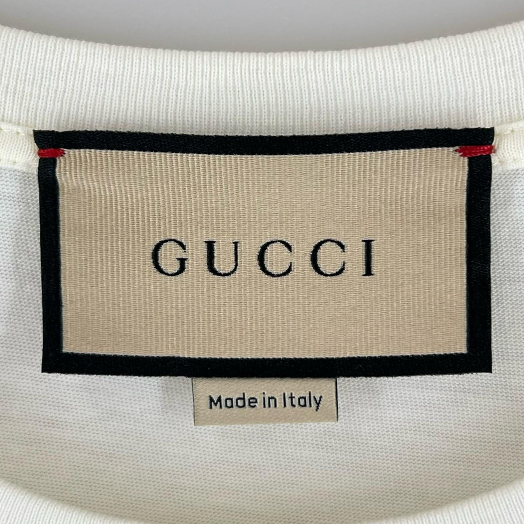 極美品▲GUCCI グッチ 717422 コットン100％ インターロッキングG 半袖Ｔシャツ ホワイト S 箱付き イタリア製 正規品 メンズ