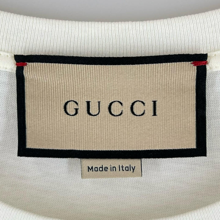 極美品▲GUCCI グッチ 717422 コットン100％ インターロッキングG 半袖Ｔシャツ ホワイト S 箱付き イタリア製 正規品 メンズ