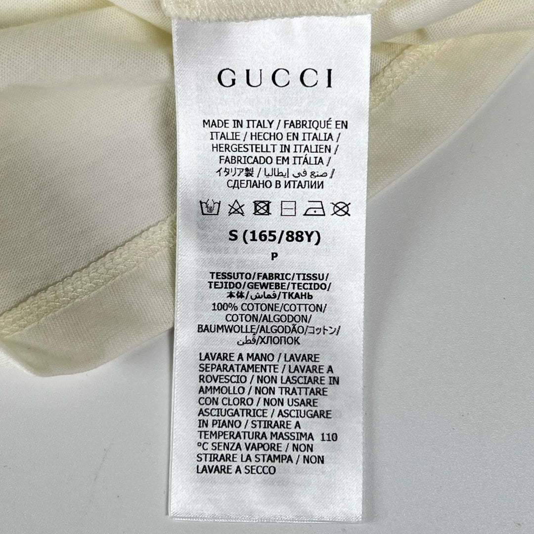 極美品▲GUCCI グッチ 717422 コットン100％ インターロッキングG 半袖Ｔシャツ ホワイト S 箱付き イタリア製 正規品 メンズ