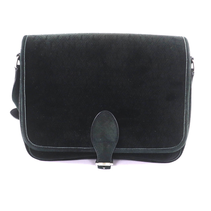 美品★SAINT LAURENT PARIS サンローランパリ MAL688253 YSLモノグラム ベルベット ショルダーバッグ ブラック シルバー金具 イタリア製
