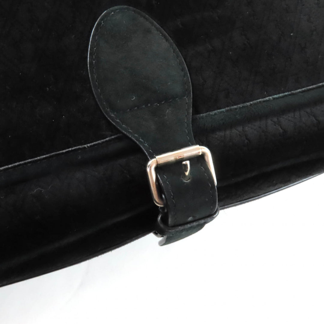 美品★SAINT LAURENT PARIS サンローランパリ MAL688253 YSLモノグラム ベルベット ショルダーバッグ ブラック シルバー金具 イタリア製