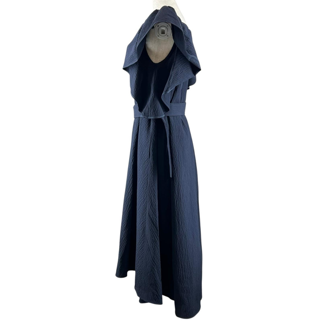 極美品▲ADEAM アディアム 2023年製 43689 VACATION DRESS ロング ワンピース ドレス ネイビー XS 正規品 レディース 定価143000円
