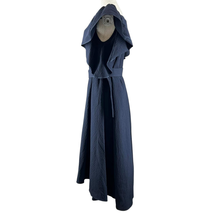 極美品▲ADEAM アディアム 2023年製 43689 VACATION DRESS ロング ワンピース ドレス ネイビー XS 正規品 レディース 定価143000円
