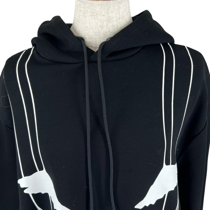 極美品▲PRADA プラダ 2020SS 134615 オーバーシルエット フーディー パーカー ブラック XS イタリア製 正規品 レディース