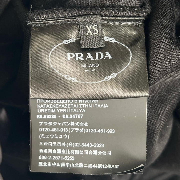 極美品▲PRADA プラダ 2020SS 134615 オーバーシルエット フーディー パーカー ブラック XS イタリア製 正規品 レディース