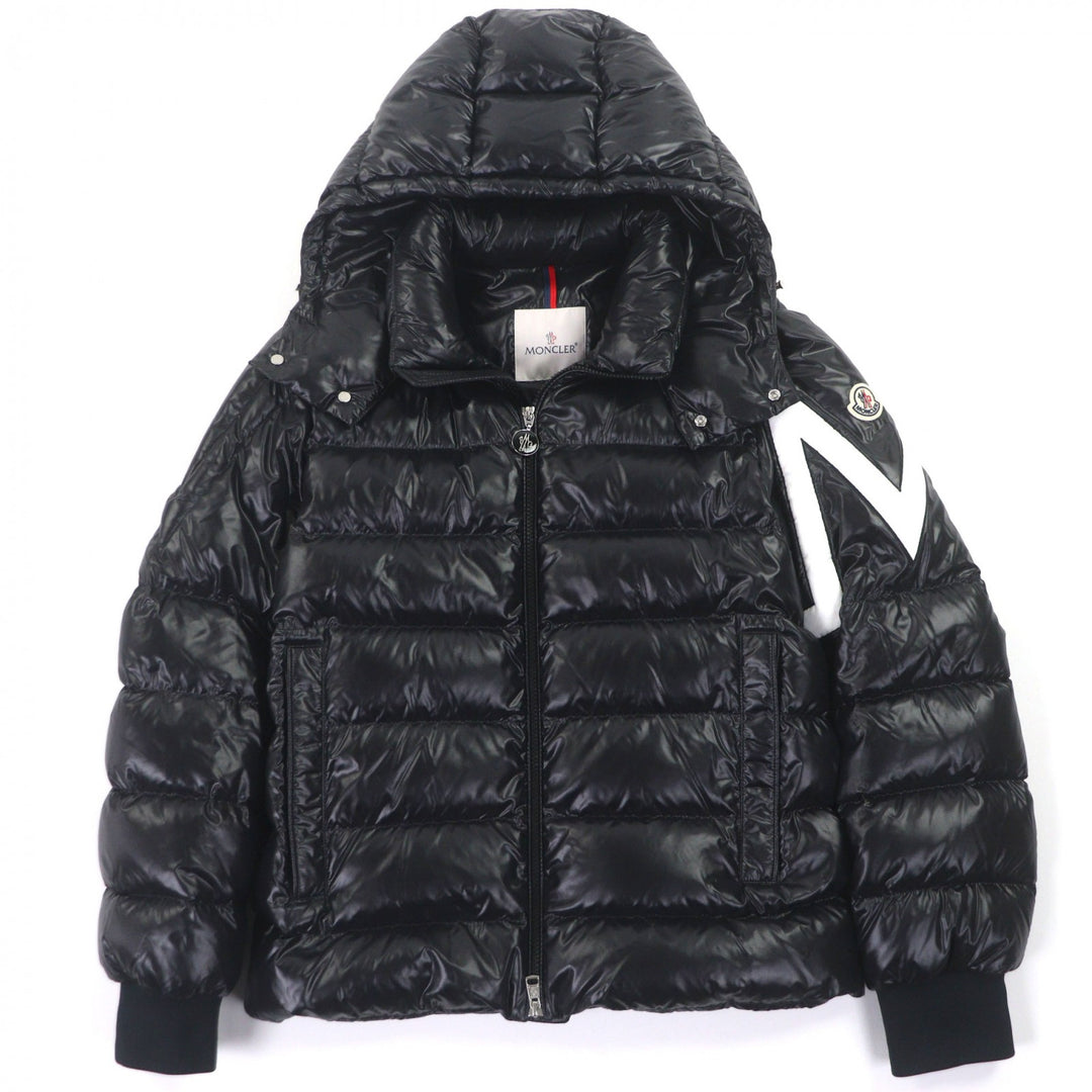 極美品▼MONCLER モンクレール 22AW CORYDALE コリデール ロゴワッペン付 フーデッド WZIPUP ダウンジャケット ブラック 2 正規品 メンズ