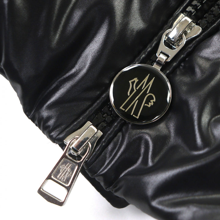 極美品▼MONCLER モンクレール 22AW CORYDALE コリデール ロゴワッペン付 フーデッド WZIPUP ダウンジャケット ブラック 2 正規品 メンズ