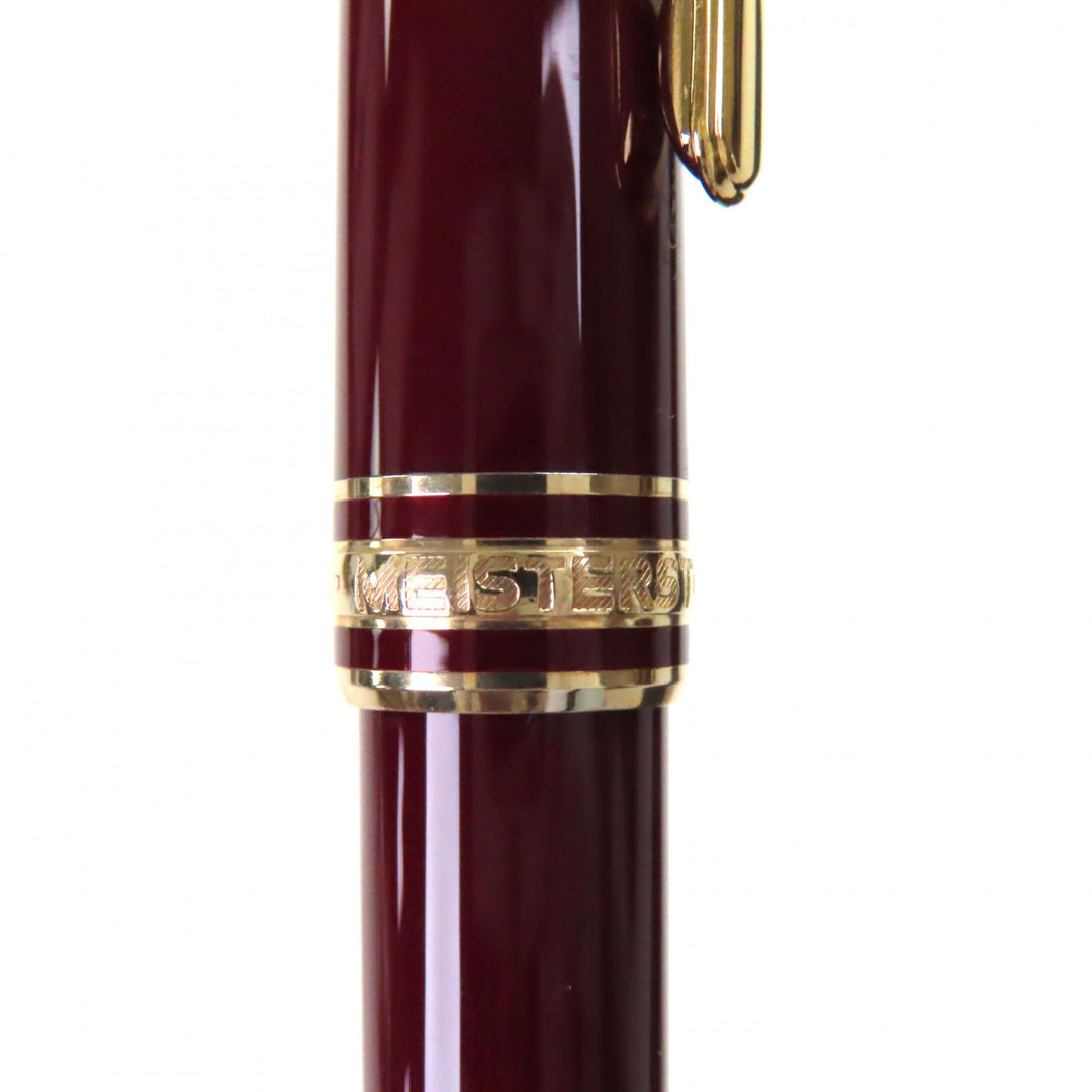 極美品▼MONTBLANC モンブラン マイスターシュテュック クラシック ホワイトスター ツイスト式 ボールペン ボルドー ドイツ製 筆記確認済