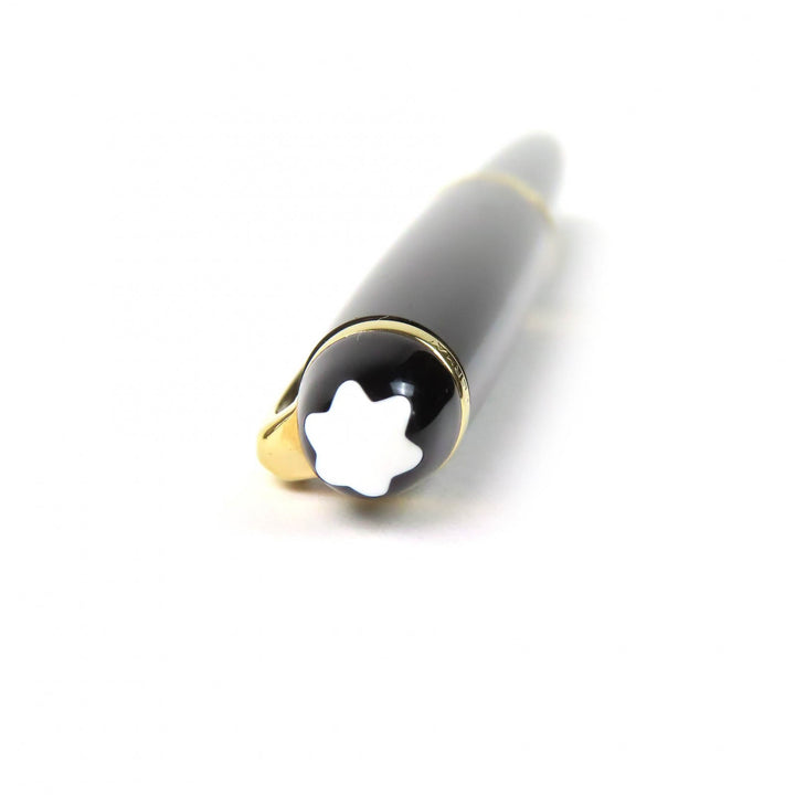 良品△MONTBLANC モンブラン マイスターシュテュック クラシック ペン先14K Fニブ ホワイトスター 万年筆 ブラック ゴールド 西ドイツ製