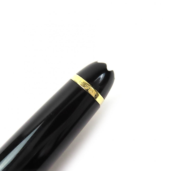 良品△MONTBLANC モンブラン マイスターシュテュック クラシック ペン先14K Fニブ ホワイトスター 万年筆 ブラック ゴールド 西ドイツ製