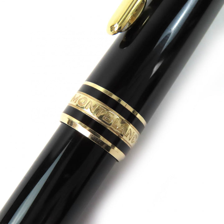 良品△MONTBLANC モンブラン マイスターシュテュック クラシック ペン先14K Fニブ ホワイトスター 万年筆 ブラック ゴールド 西ドイツ製