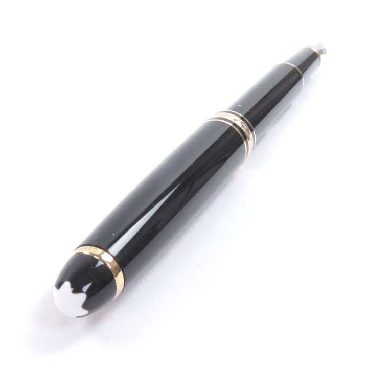 良品□MONTBLANC モンブラン マイスターシュテュック クラシック ペン先14K Fニブ キャップ式 万年筆 ブラック ゴールド ドイツ製 メンズ