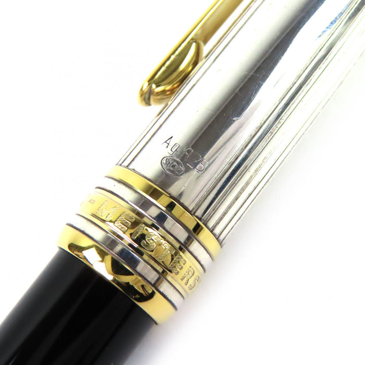 美品△MONTBLANC モンブラン マイスターシュテュック クラシック ソリテール ドゥエ バーメイル AG925 ツイスト式 ボールペン 筆記確認済