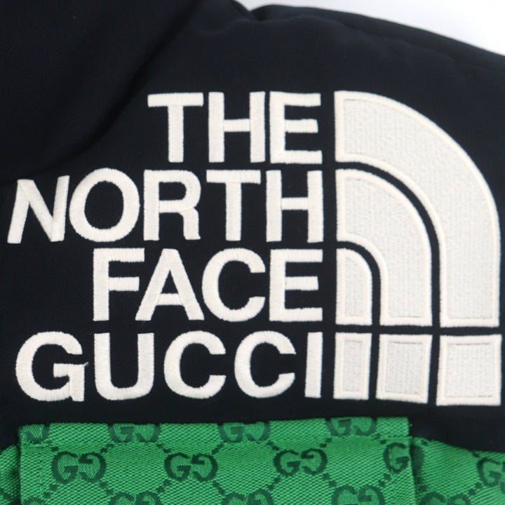 美品▼GUCCI THE NORTH FACE グッチ ザ・ノースフェイス 670910 GG柄 ロゴ刺繍 ジレ ダウンベスト XXS 日本サイズS-M細身相当 正規品