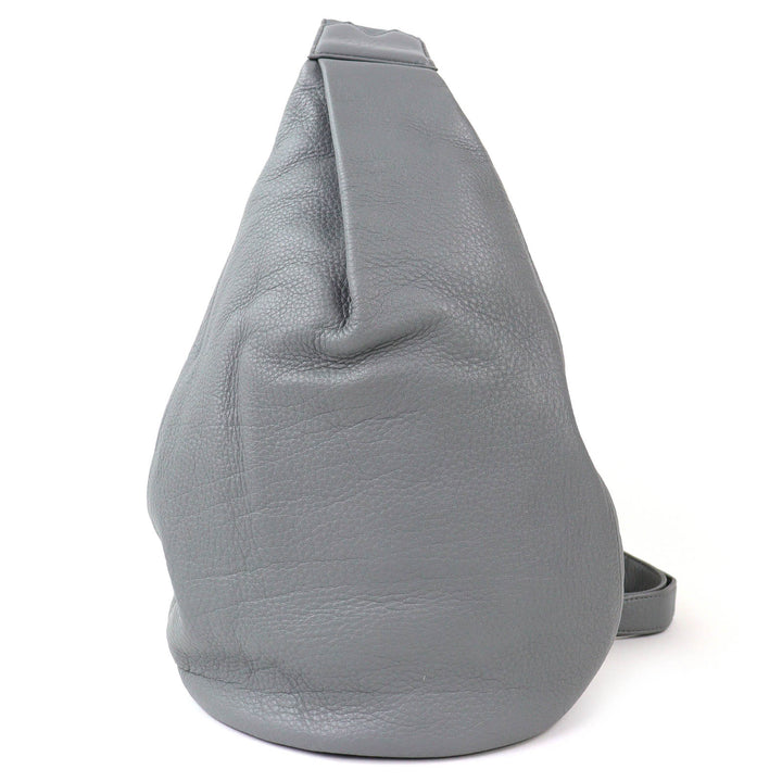 美品△discord Yohji Yamamoto ディスコード ヨウジヤマモト オールレザー ワンショルダーバッグ ボディバッグ グレー メンズ オススメ