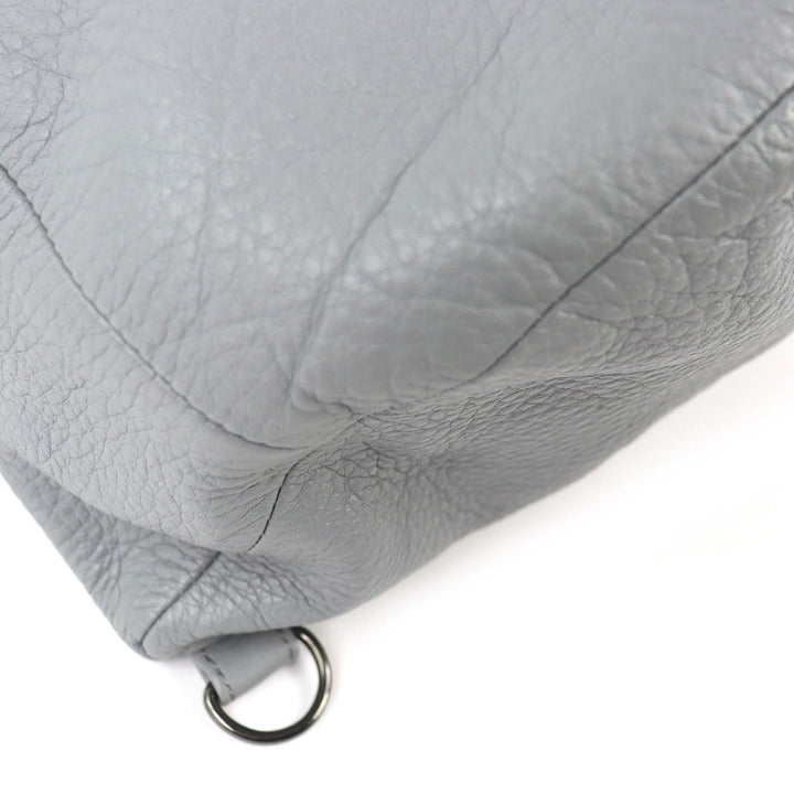 美品△discord Yohji Yamamoto ディスコード ヨウジヤマモト オールレザー ワンショルダーバッグ ボディバッグ グレー メンズ オススメ