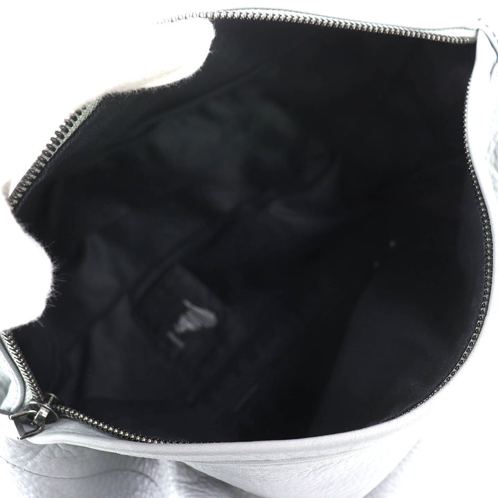 美品△discord Yohji Yamamoto ディスコード ヨウジヤマモト オールレザー ワンショルダーバッグ ボディバッグ グレー メンズ オススメ