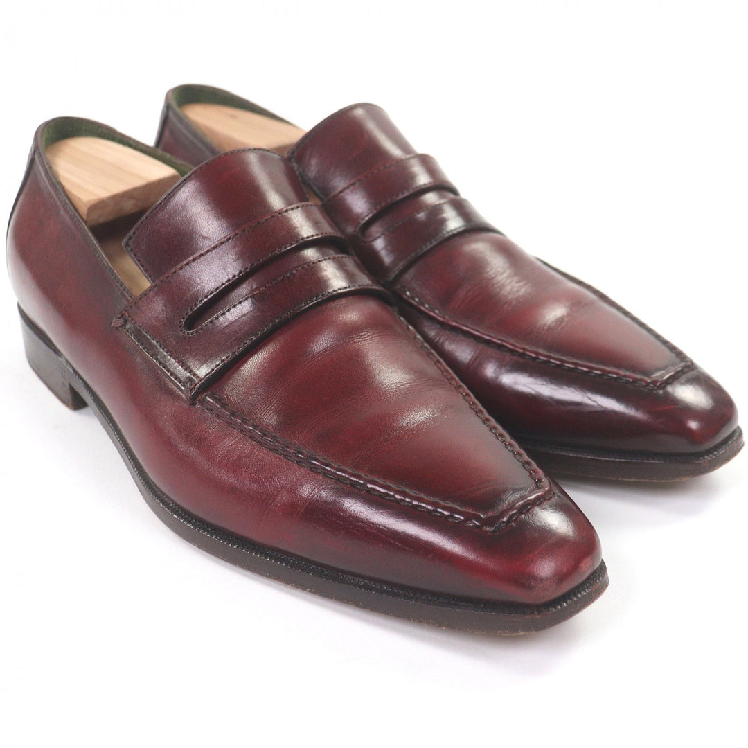 美品□Berluti ベルルッティ デムジュール アンディ パティーヌ レザー コインローファー ペニーローファー ドレスシューズ 約26cm相当