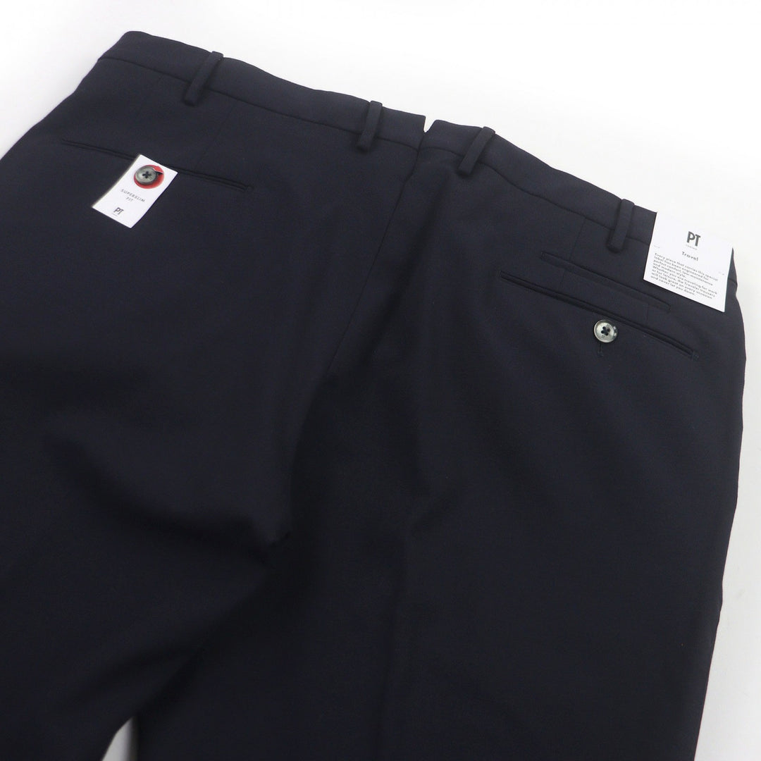 未使用品□PT TORINO ピーティー トリノ SUPERSLIM FIT ストレッチ生地 テーパードパンツ トラウザーズ ダークブルー 56 正規品 メンズ