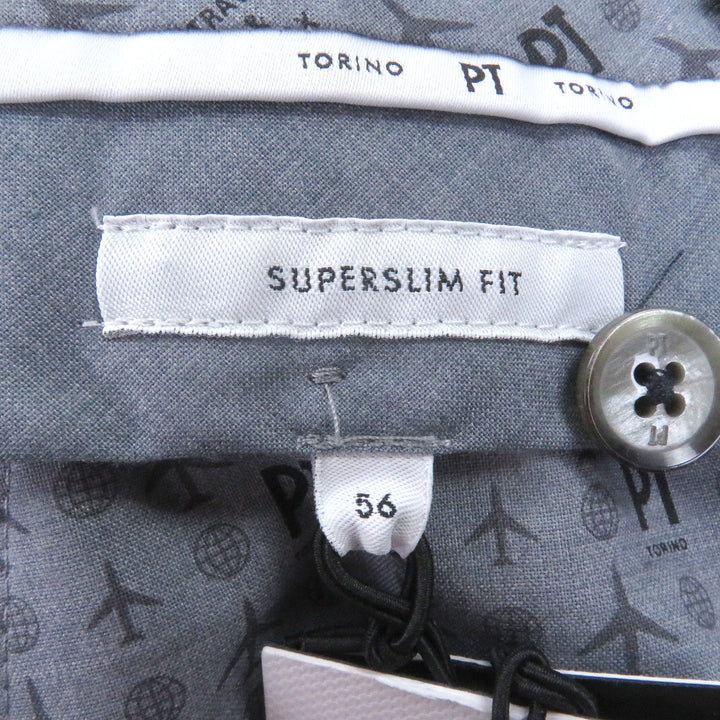 未使用品□PT TORINO ピーティー トリノ SUPERSLIM FIT ストレッチ生地 テーパードパンツ トラウザーズ ダークブルー 56 正規品 メンズ