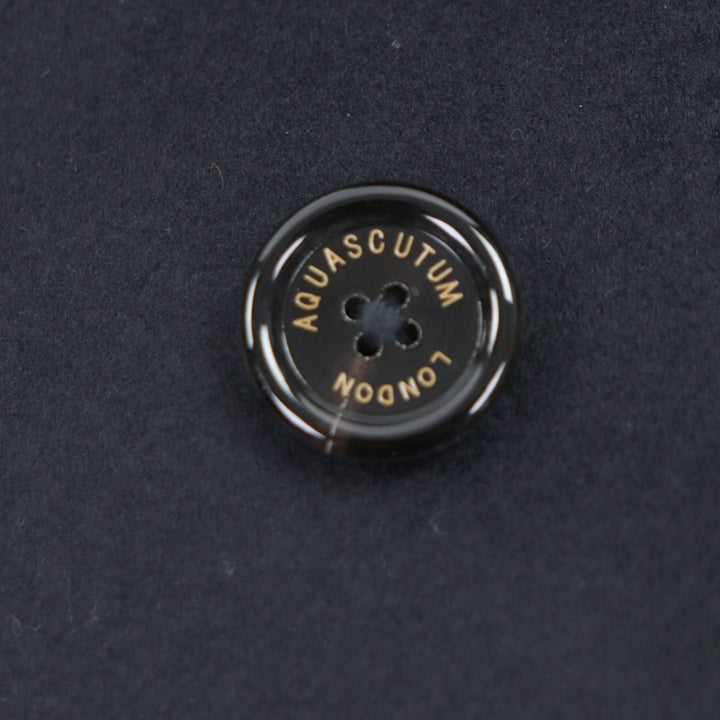未使用品▼Aquascutum アクアスキュータム カシミヤ100% ロゴ入りボタン 比翼仕立て ステンカラーコート 日本サイズXS～S相当 正規品