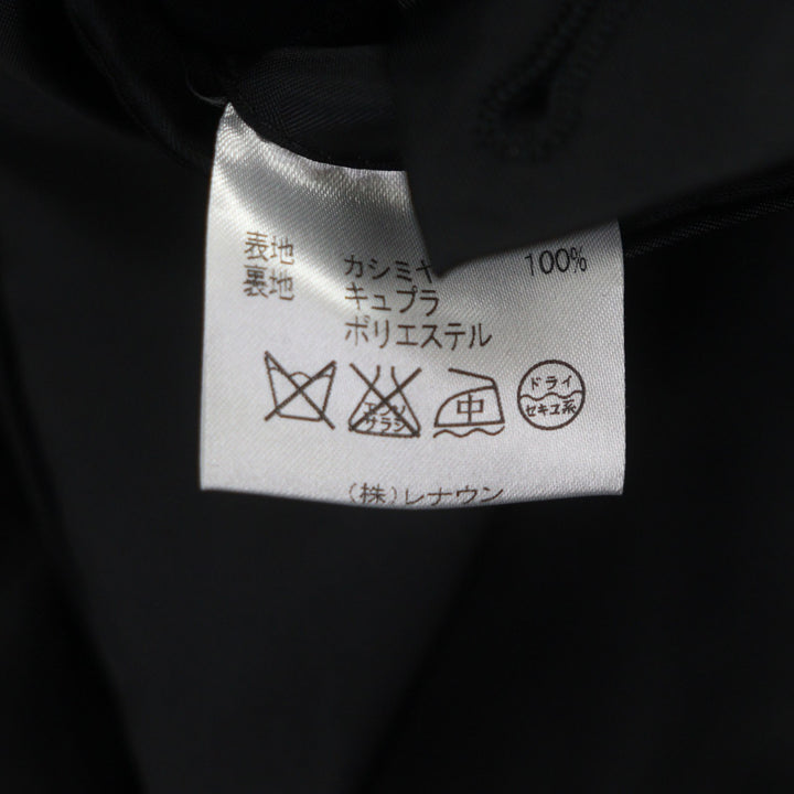 未使用品▼Aquascutum アクアスキュータム カシミヤ100% ロゴ入りボタン 比翼仕立て ステンカラーコート 日本サイズXS～S相当 正規品