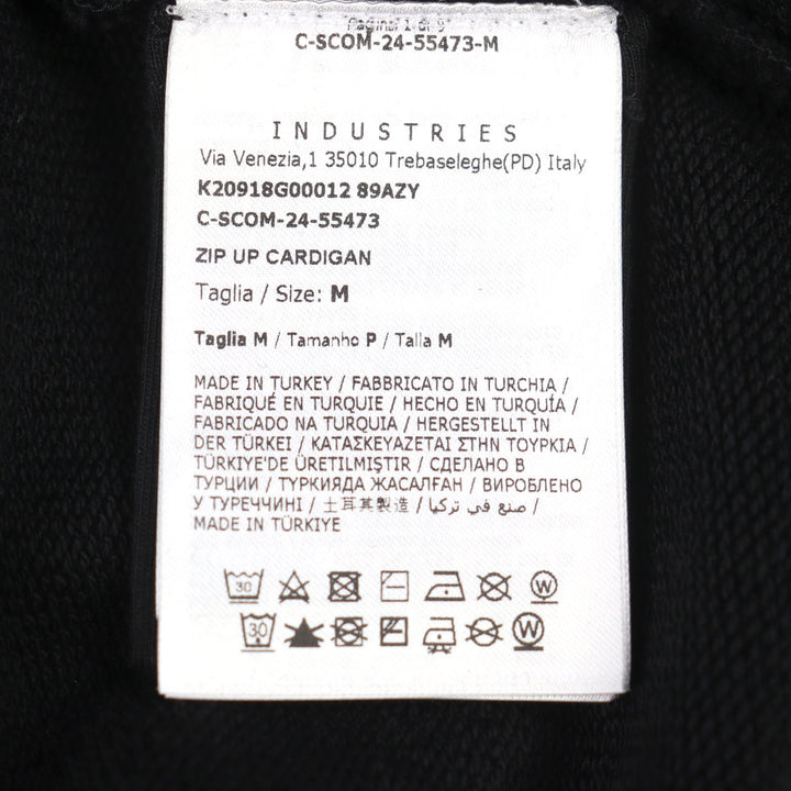 美品○MONCLER モンクレール 2024年製 ZIP UP CARDIGAN ロゴワッペン付き ダブルジップ トラックジャケット ブラック M 正規品 メンズ