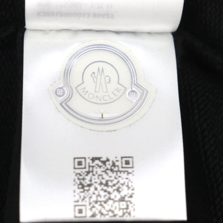 美品○MONCLER モンクレール 2024年製 ZIP UP CARDIGAN ロゴワッペン付き ダブルジップ トラックジャケット ブラック M 正規品 メンズ