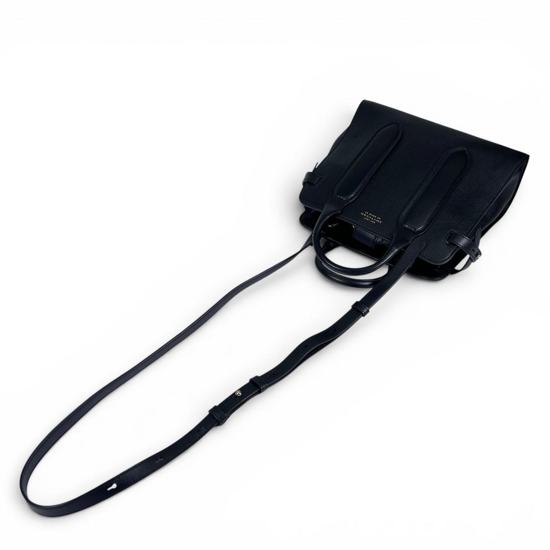 極美品▲SMYTHSON スマイソン 3WAY レザー ショルダーバッグ ハンドバッグ ブラック 保存袋付き イタリア製 レディース