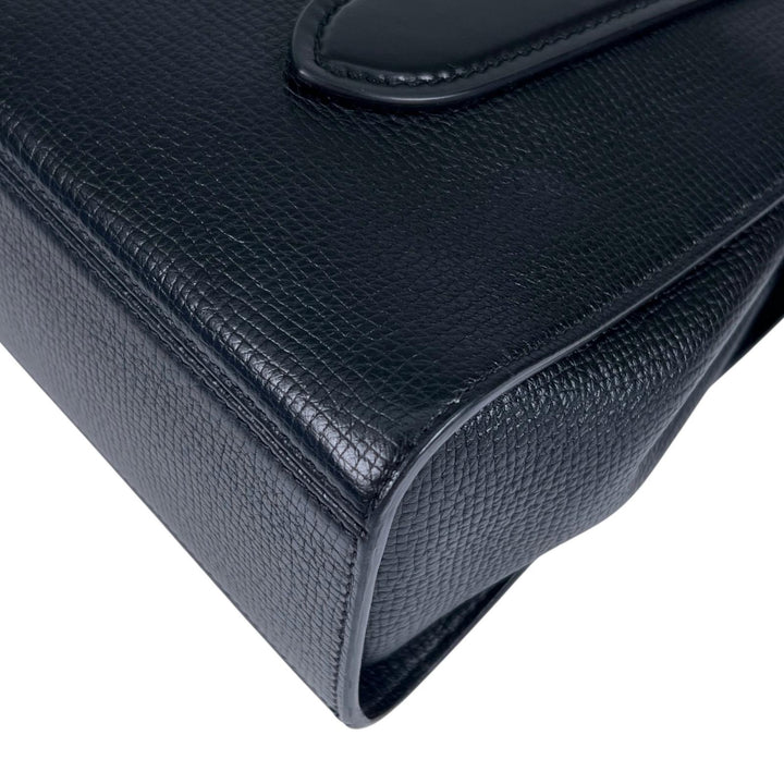 極美品▲SMYTHSON スマイソン 3WAY レザー ショルダーバッグ ハンドバッグ ブラック 保存袋付き イタリア製 レディース