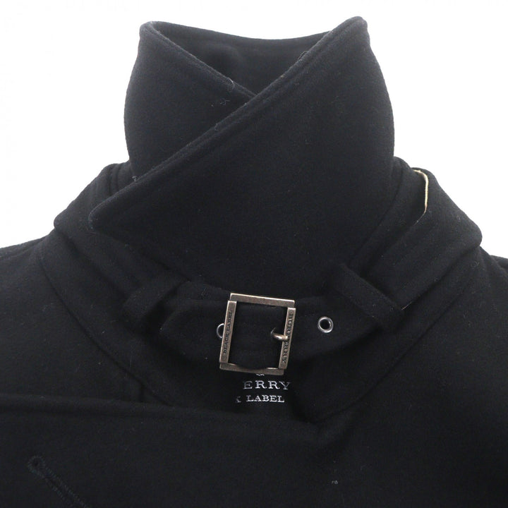 美品▼BURBERRY BLACK LABEL バーバリーブラックレーベル カシミヤ混 裏地ノバチェック柄 エンブレムボタン トレンチコート L 正規品