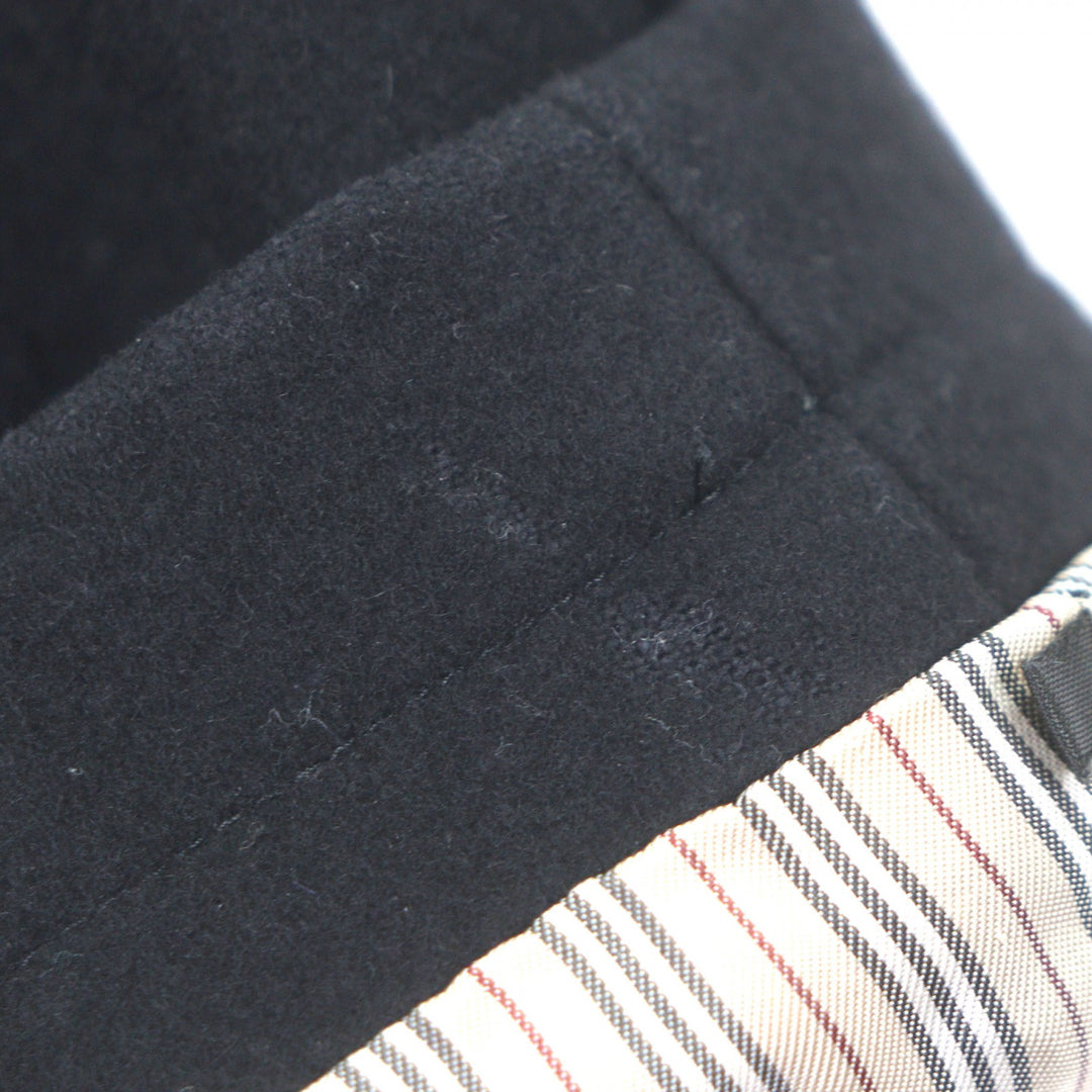 美品▼BURBERRY BLACK LABEL バーバリーブラックレーベル カシミヤ混 裏地ノバチェック柄 エンブレムボタン トレンチコート L 正規品