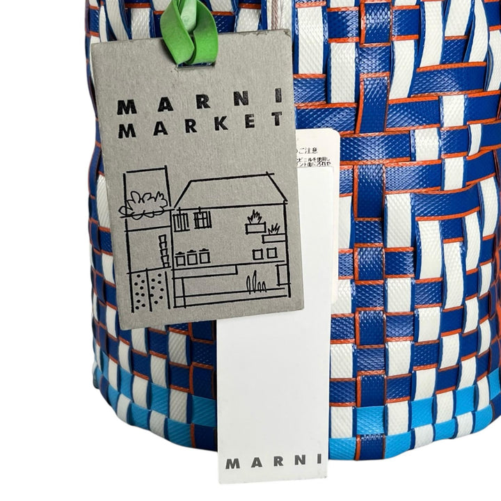 未使用品▲MARNI マルニ SHMH0013A1 レザー使い バスケットバッグ ハンドバッグ マルチカラー 正規品 レディース