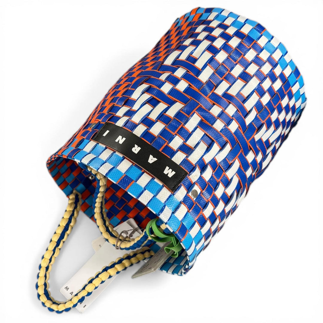 未使用品▲MARNI マルニ SHMH0013A1 レザー使い バスケットバッグ ハンドバッグ マルチカラー 正規品 レディース