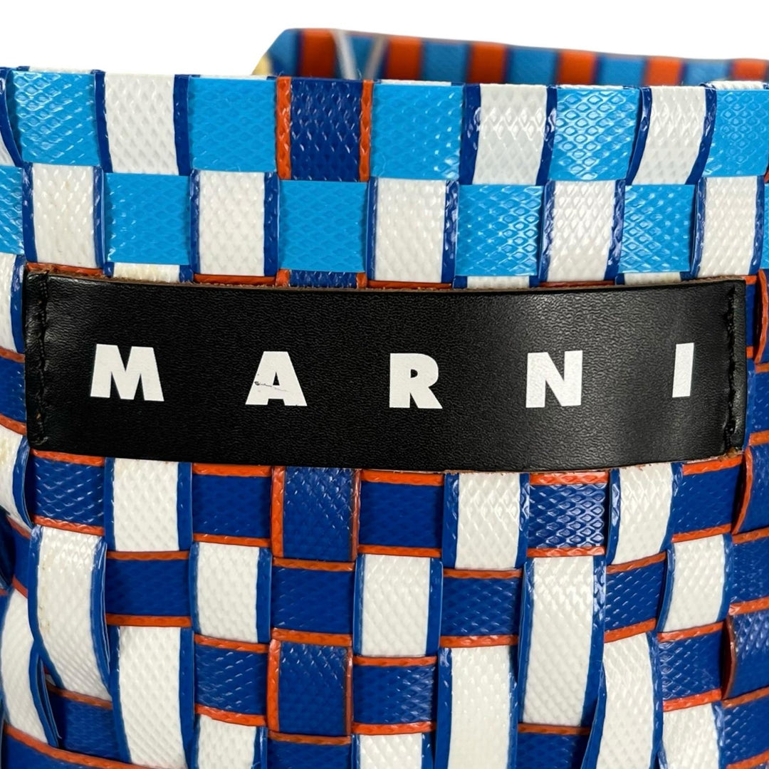 未使用品▲MARNI マルニ SHMH0013A1 レザー使い バスケットバッグ ハンドバッグ マルチカラー 正規品 レディース