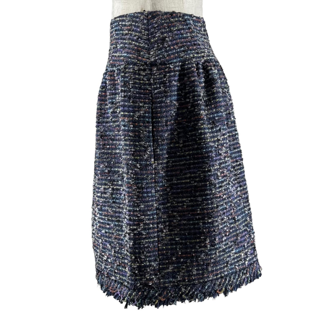 極美品▲CHANEL シャネル ヴィンテージ 05A P26317 ココマーク ツイードスカート マルチカラー 34 フランス製 レディース