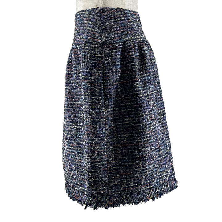 極美品▲CHANEL シャネル ヴィンテージ 05A P26317 ココマーク ツイードスカート マルチカラー 34 フランス製 レディース