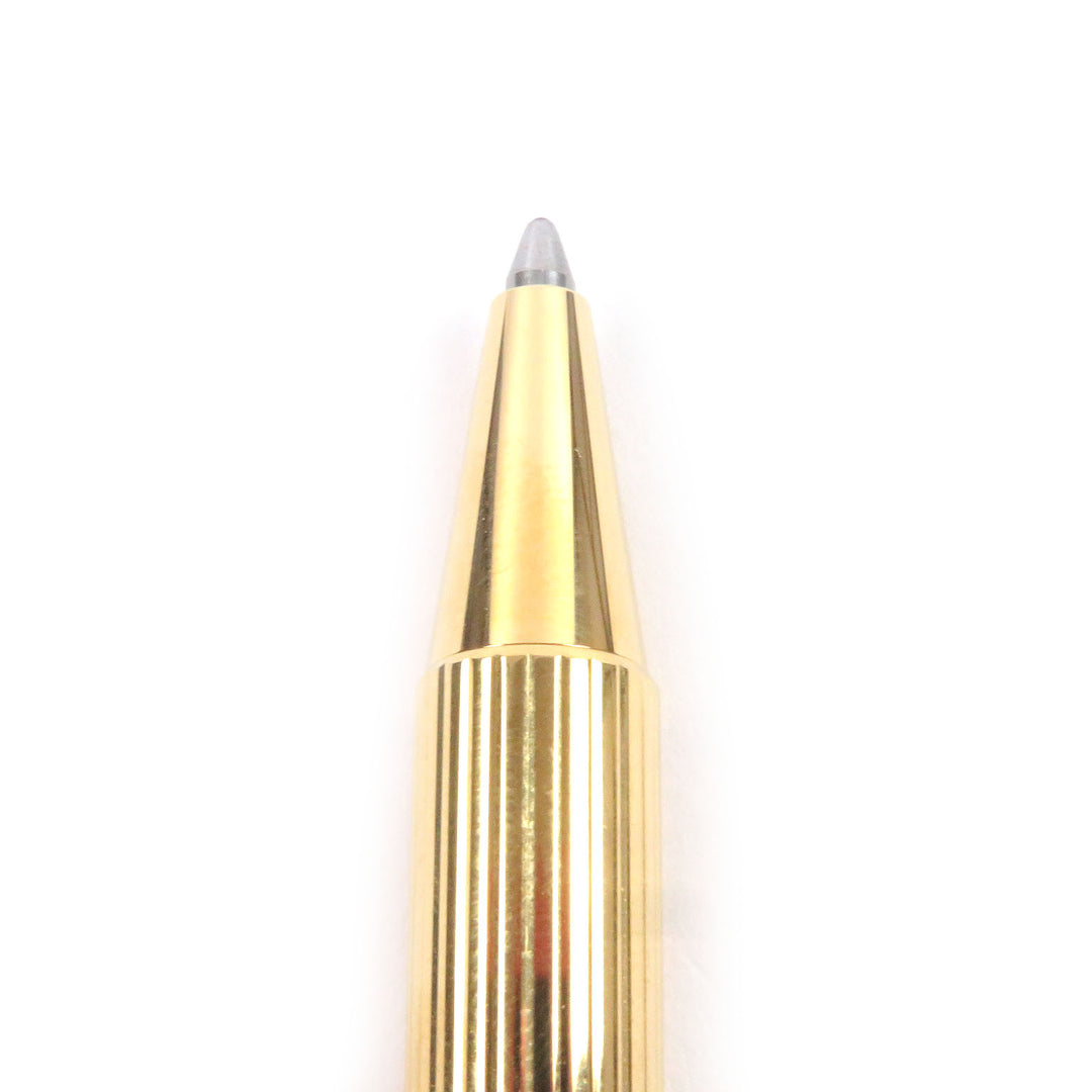 極美品□Cartier カルティエ マスト ドゥ カルティエ ストライプ柄 ボールペン ゴールド 箱・ケース付き フランス製 メンズ 筆記確認済み
