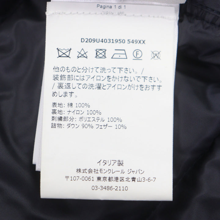 美品▼モンクレールジーニアス 7 フラグメント ヒロシフジワラ MORAN モラン チェック柄 ロゴプリント シャツ ダウンジャケット 1 正規品