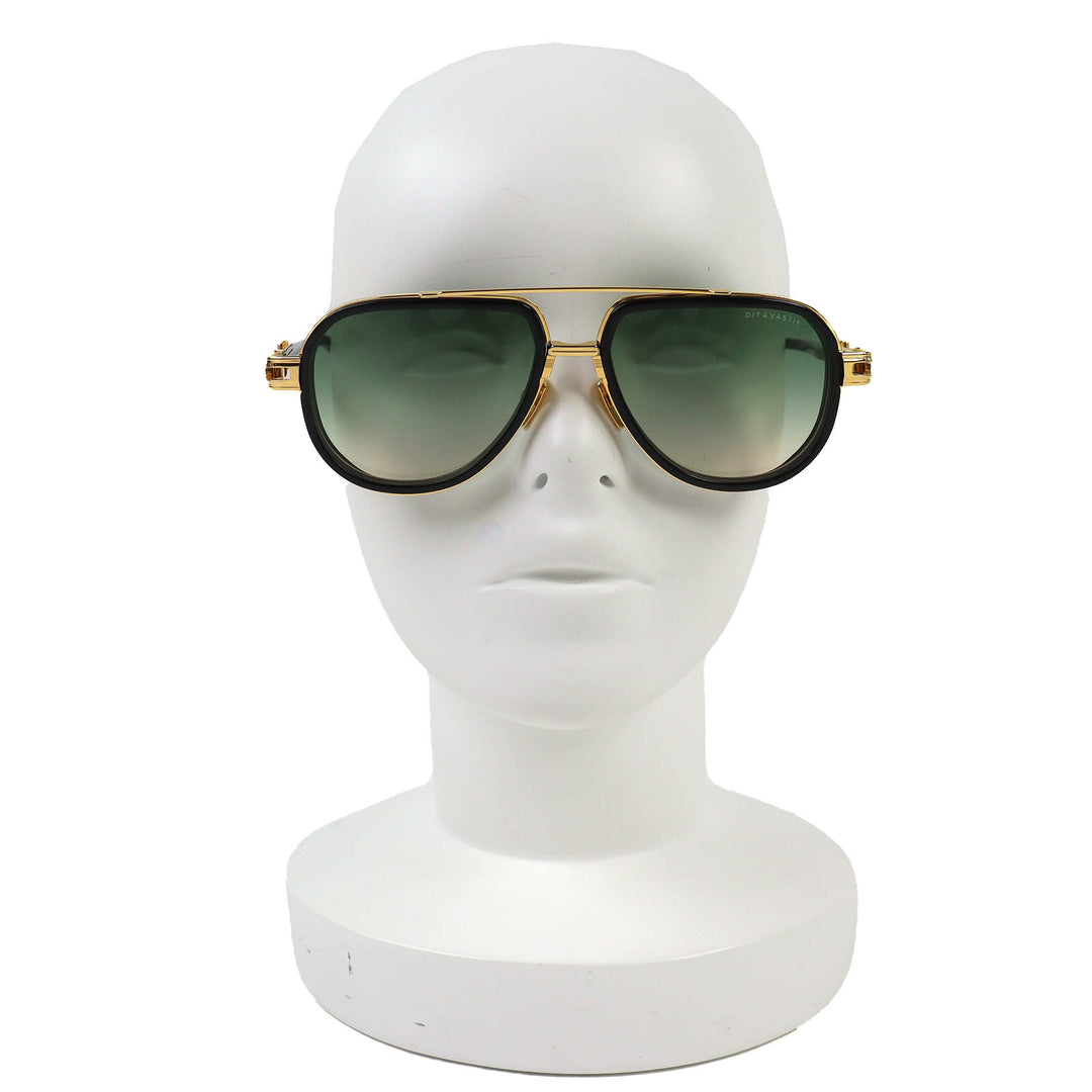 未使用△DITA ディータ DTS441 VASTIK アイウェア サングラス ブラック ゴールド金具 59□17 148 デモレンズ 日本製 メンズ 定価123200円