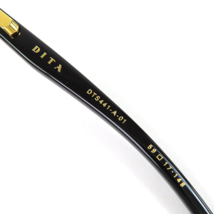 未使用△DITA ディータ DTS441 VASTIK アイウェア サングラス ブラック ゴールド金具 59□17 148 デモレンズ 日本製 メンズ 定価123200円