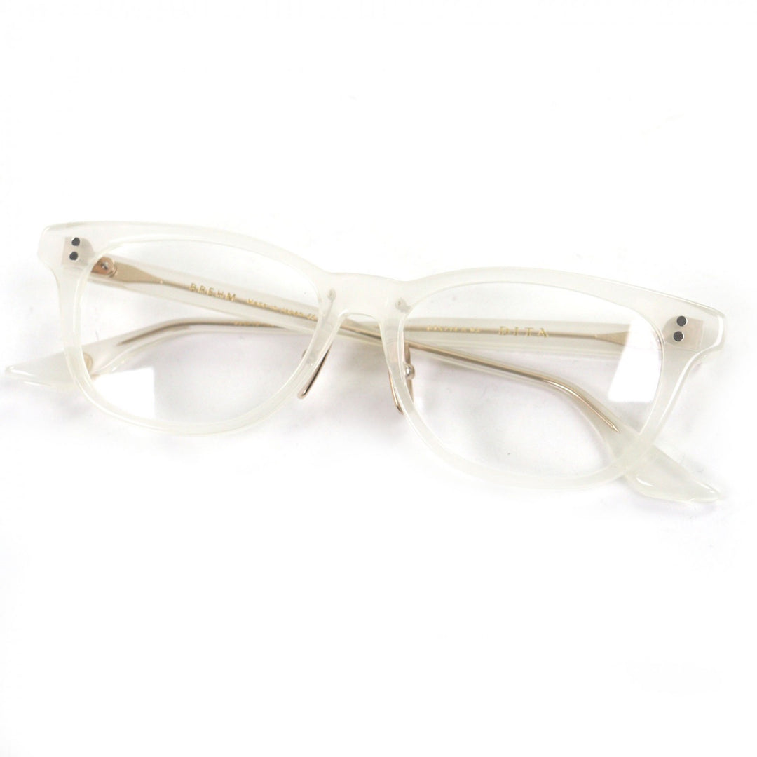 極美品▼DITA ディータ DTX714 BREHM キャッツシェイプ メガネ 眼鏡 アイウェア クリアホワイト 52□16-145 レディース 定価75900円