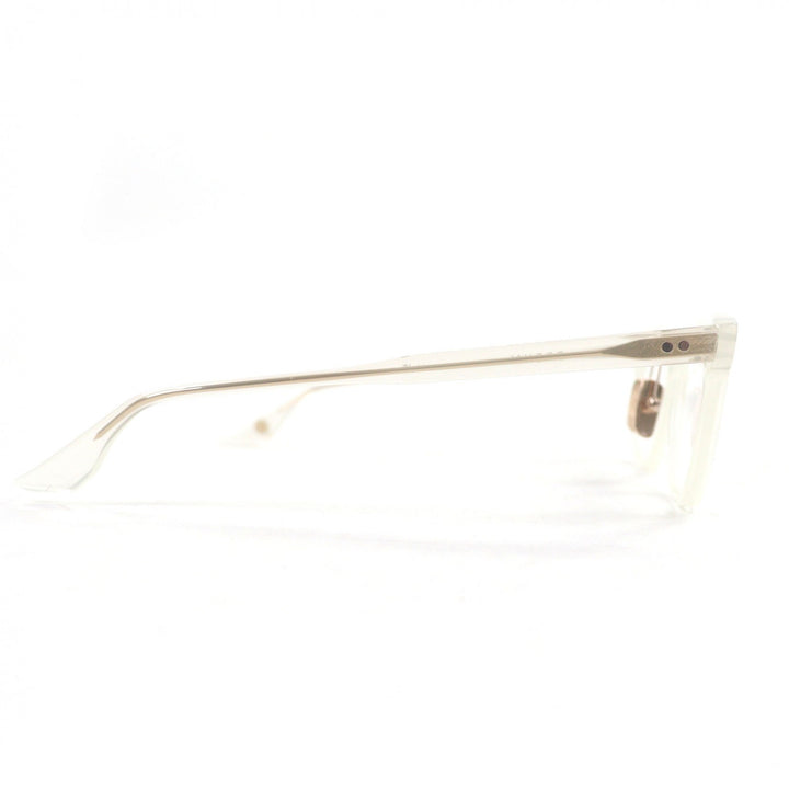 極美品▼DITA ディータ DTX714 BREHM キャッツシェイプ メガネ 眼鏡 アイウェア クリアホワイト 52□16-145 レディース 定価75900円