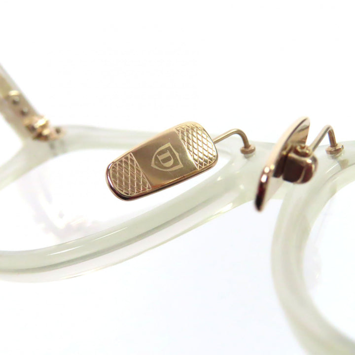 極美品▼DITA ディータ DTX714 BREHM キャッツシェイプ メガネ 眼鏡 アイウェア クリアホワイト 52□16-145 レディース 定価75900円