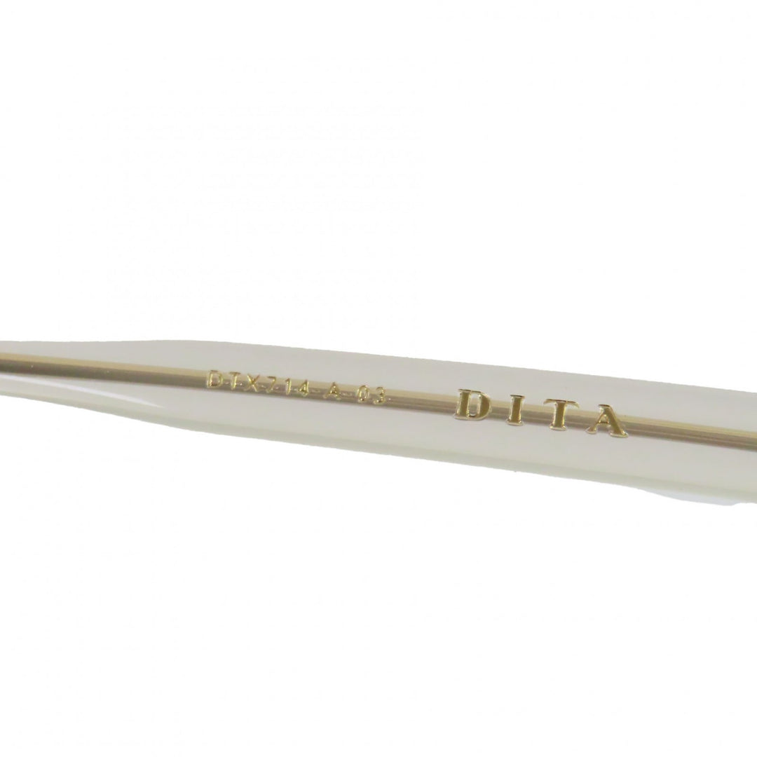 極美品▼DITA ディータ DTX714 BREHM キャッツシェイプ メガネ 眼鏡 アイウェア クリアホワイト 52□16-145 レディース 定価75900円