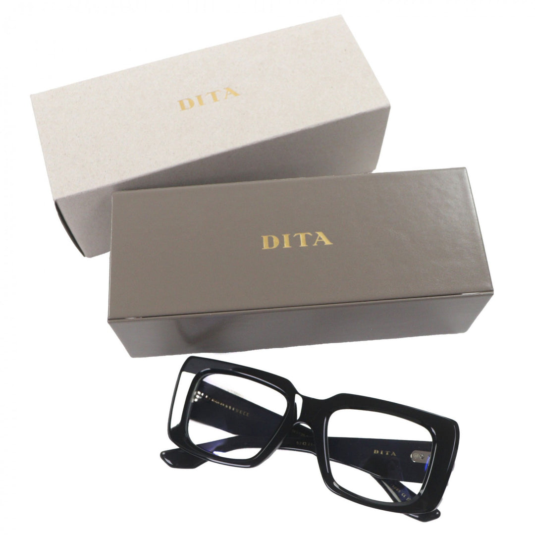 美品▼DITA ディータ DTS739-A-01AF LEVELE スクエア カラーレンズ メガネ 眼鏡 アイウェア 52□21-144 デモレンズ 箱付き 定価81400円　