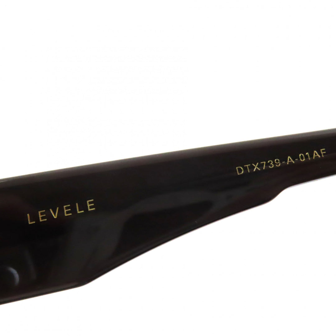 美品▼DITA ディータ DTS739-A-01AF LEVELE スクエア カラーレンズ メガネ 眼鏡 アイウェア 52□21-144 デモレンズ 箱付き 定価81400円　