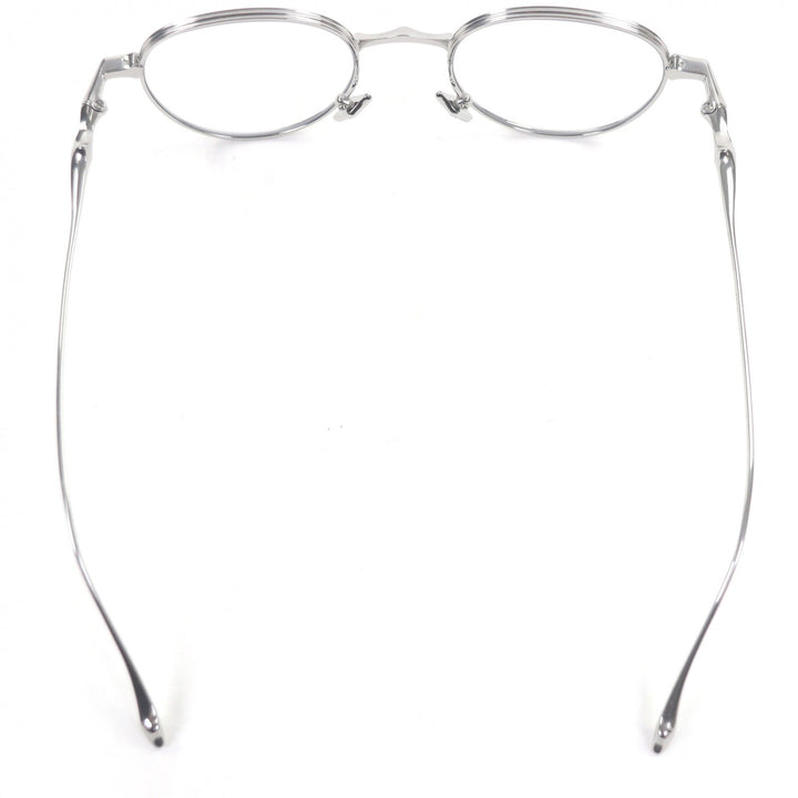 極美品□GENTLE MONSTER ジェントルモンスター BOLD チタニウム ボストン メガネ 眼鏡 アイウェア シルバー 49□22-147 ケース付 メンズ